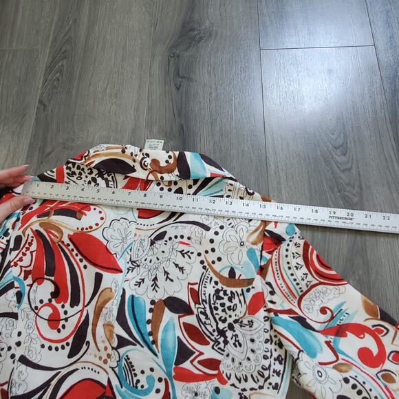 Loro Piana Blazer Womens 42 Multicolor Linen Silk Floral Paisley Pattern Italy - Picture 9 of 14